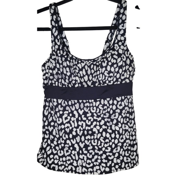 Lands' End Other - Lands' End Women's Leopard Print Tankini Swim Top Black White Size 6
